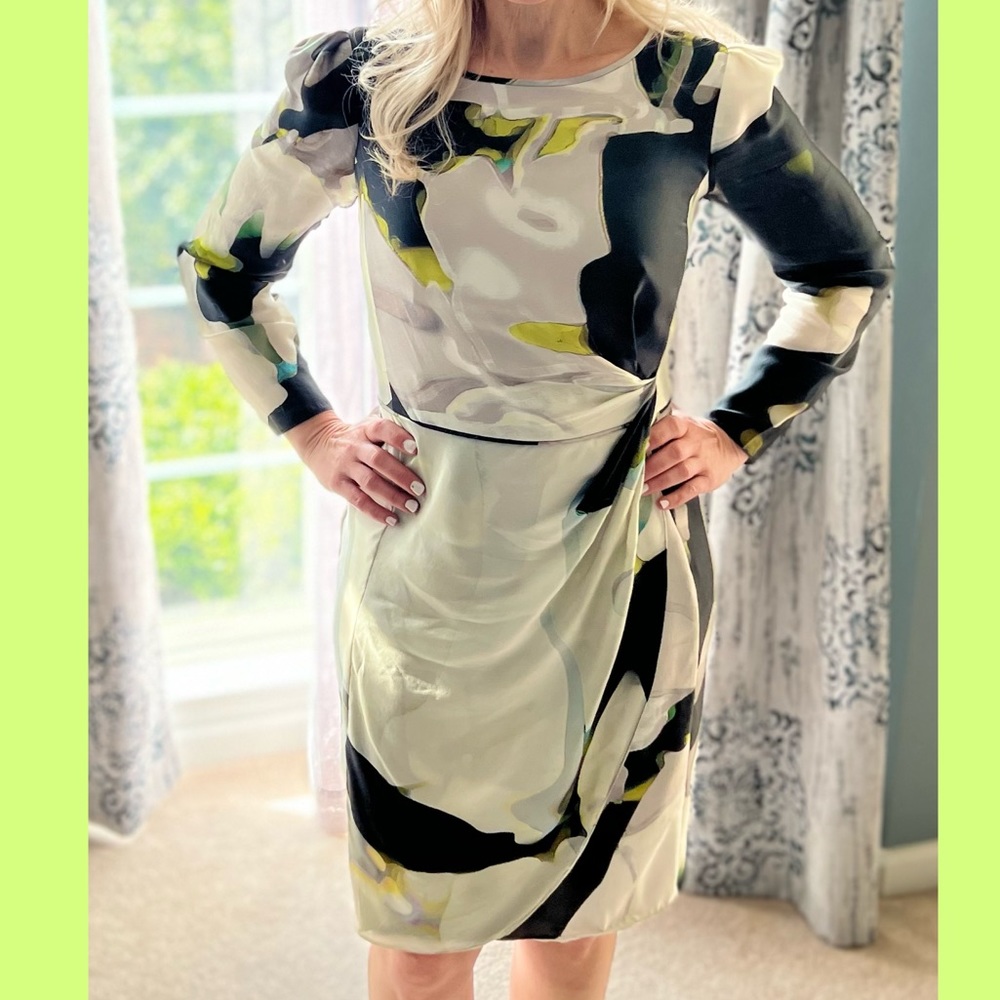 Armani Collezioni Watercolor Silk Dress